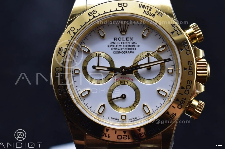 SA4130 White Dial Daytona BTF on Best Edition YG 1:1 Bracelet 116508 0205